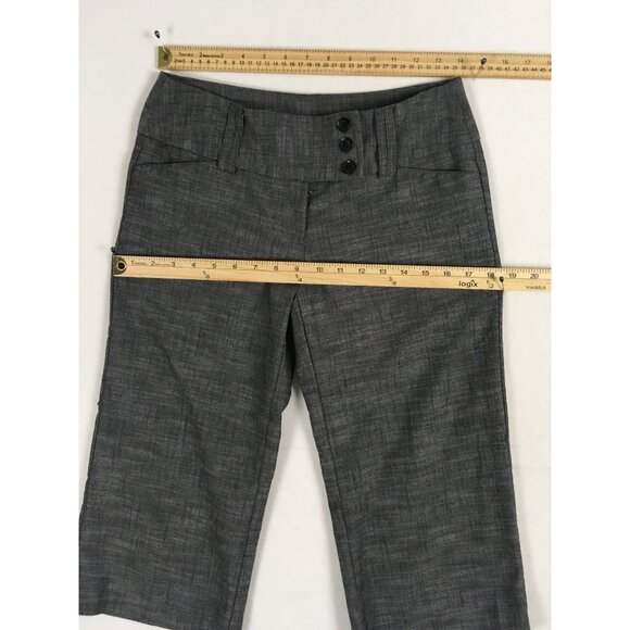 Tracy Evans Limited Women Capri Dress Pants Size 5 Gray Mid Rise Boot Cut Pocket - Picture 9 of 13